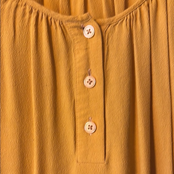 J. Crew Gold Buttoned Pleated Blouse - Picture 3 of 5